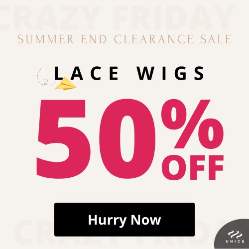 UNice Summer End Clearance Sale: Lace Wigs 50% OFF