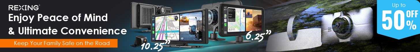 【SALE】 Rexing Roadtrip All-in-One Dash Cam & Navigator